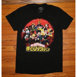 My Hero Academia Funmation Black Mens Small TShirt Hero Team